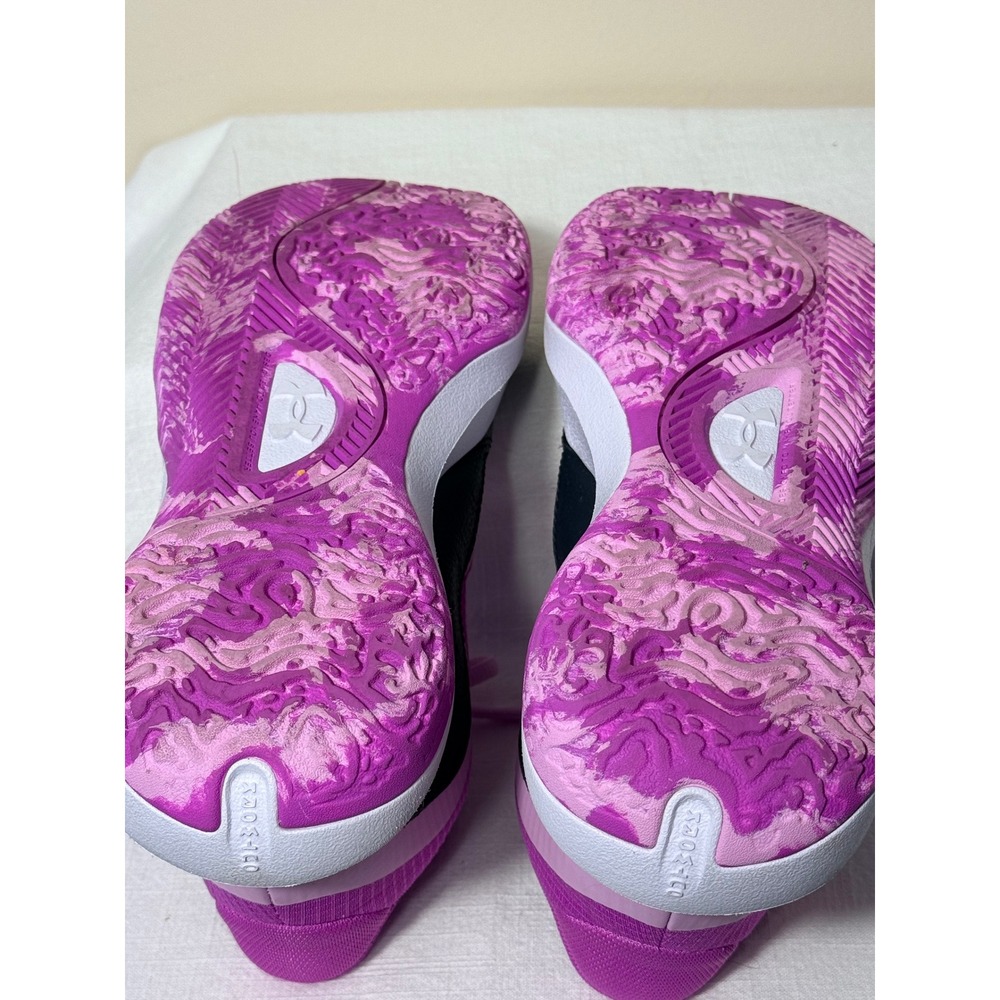 Under Armour Lockdown 6 Basketball Shoes Pink Black Purple 3028513-103 Youth 6Y - Picture 3 of 10